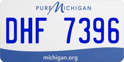 MI license plate DHF7396