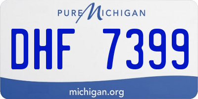 MI license plate DHF7399