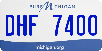 MI license plate DHF7400
