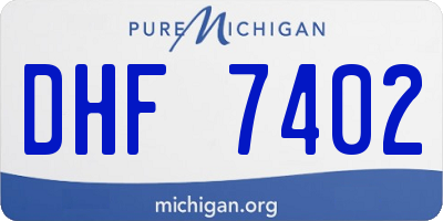 MI license plate DHF7402