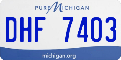 MI license plate DHF7403