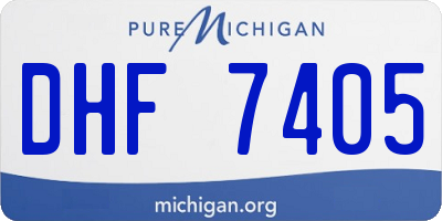 MI license plate DHF7405