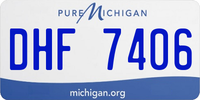 MI license plate DHF7406