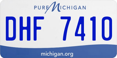 MI license plate DHF7410