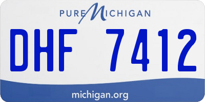 MI license plate DHF7412