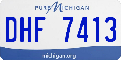 MI license plate DHF7413