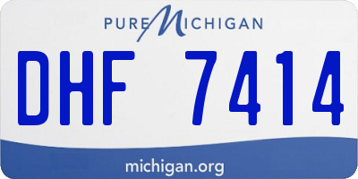 MI license plate DHF7414