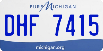MI license plate DHF7415