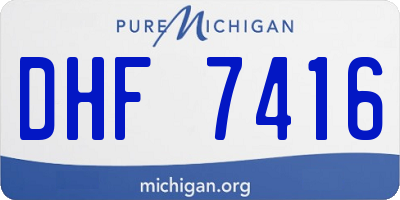 MI license plate DHF7416