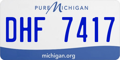 MI license plate DHF7417