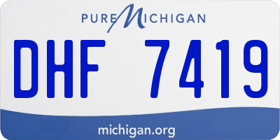 MI license plate DHF7419
