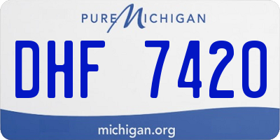 MI license plate DHF7420