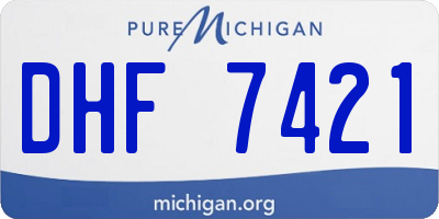 MI license plate DHF7421