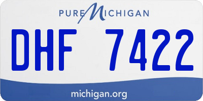 MI license plate DHF7422