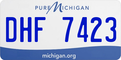 MI license plate DHF7423