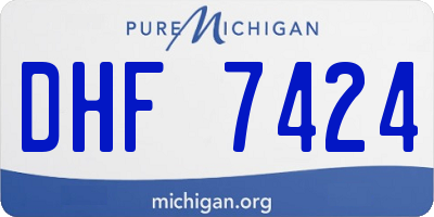 MI license plate DHF7424