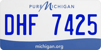 MI license plate DHF7425