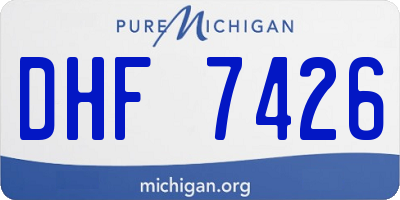 MI license plate DHF7426