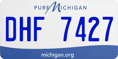 MI license plate DHF7427