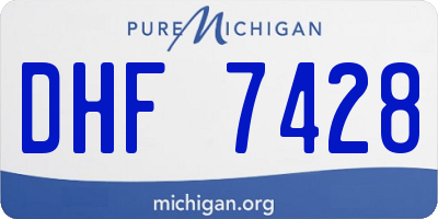 MI license plate DHF7428