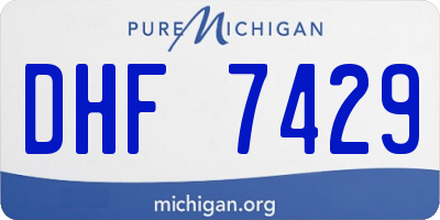 MI license plate DHF7429