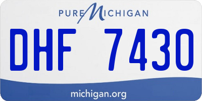 MI license plate DHF7430