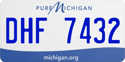 MI license plate DHF7432