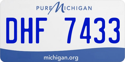 MI license plate DHF7433