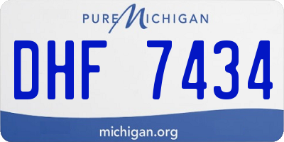 MI license plate DHF7434