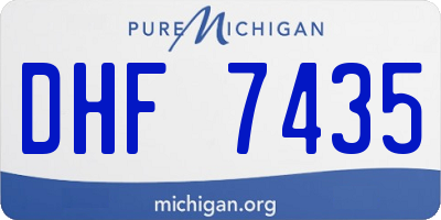 MI license plate DHF7435