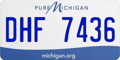 MI license plate DHF7436