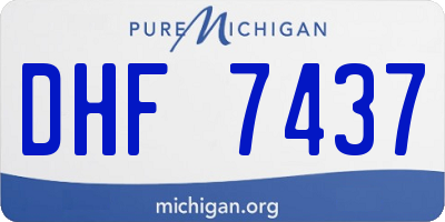 MI license plate DHF7437