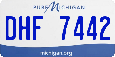 MI license plate DHF7442
