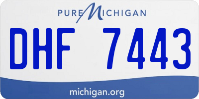 MI license plate DHF7443