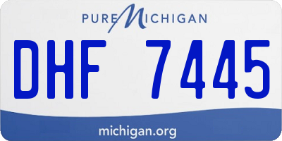 MI license plate DHF7445