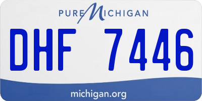MI license plate DHF7446
