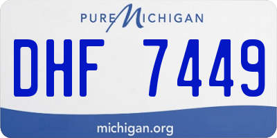 MI license plate DHF7449