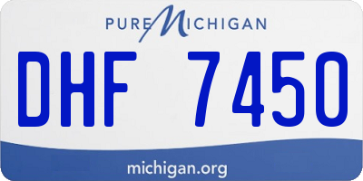 MI license plate DHF7450
