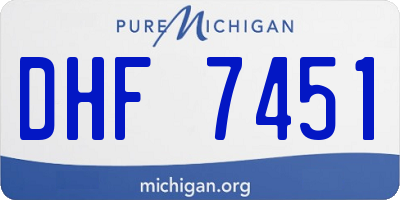 MI license plate DHF7451