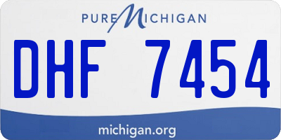 MI license plate DHF7454