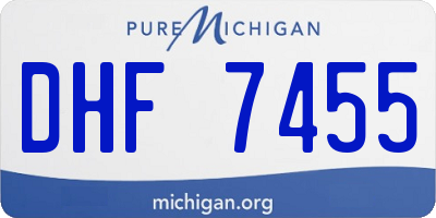 MI license plate DHF7455