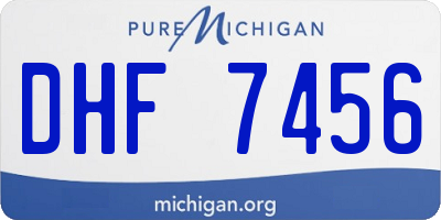 MI license plate DHF7456