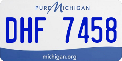 MI license plate DHF7458