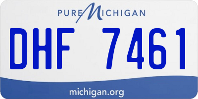 MI license plate DHF7461