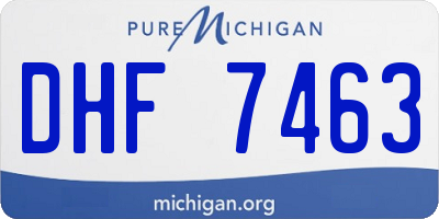 MI license plate DHF7463