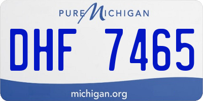 MI license plate DHF7465