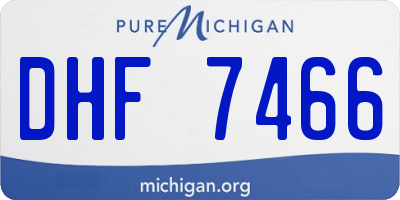 MI license plate DHF7466