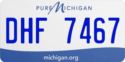 MI license plate DHF7467