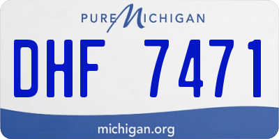MI license plate DHF7471