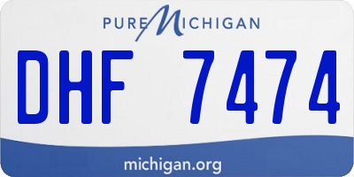 MI license plate DHF7474